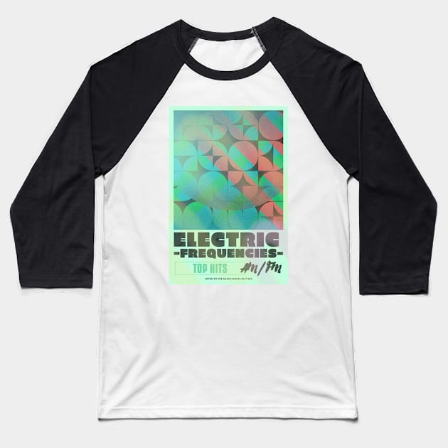 Electric Frequencies - Disco Design Baseball T-Shirt by Bands Unknown